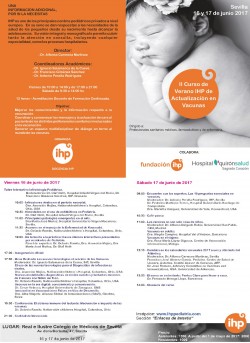 II CURSO DE VERANO IHP DE ACTUALIZACION EN VACUNAS