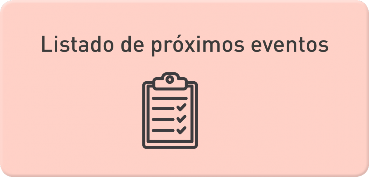 Listado de próximos eventos