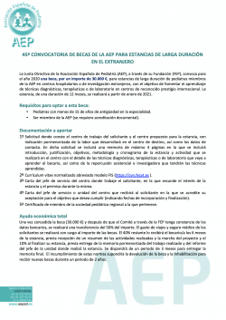 Becas AEP para estancias de larga duración en el extranjero 2020