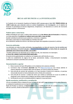 Becas AEP de inicio a la investigación 2021