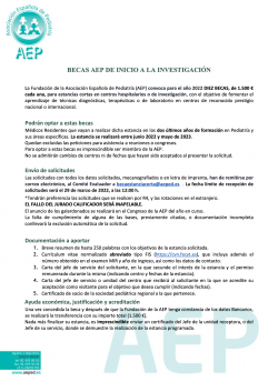 Becas AEP de inicio a la investigación 2022