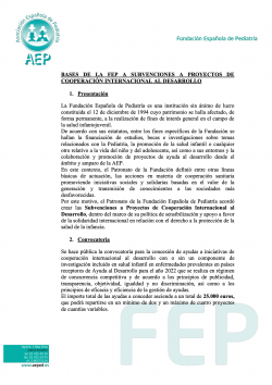 Convocatoria de subvención de proyectos de Cooperación Internacional al Desarrollo FEP 2022