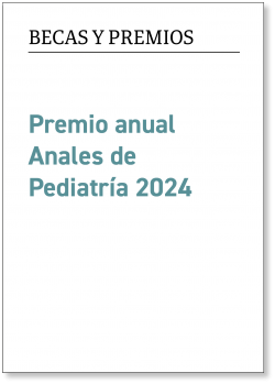 Premio anual Anales de Pediatría 2024