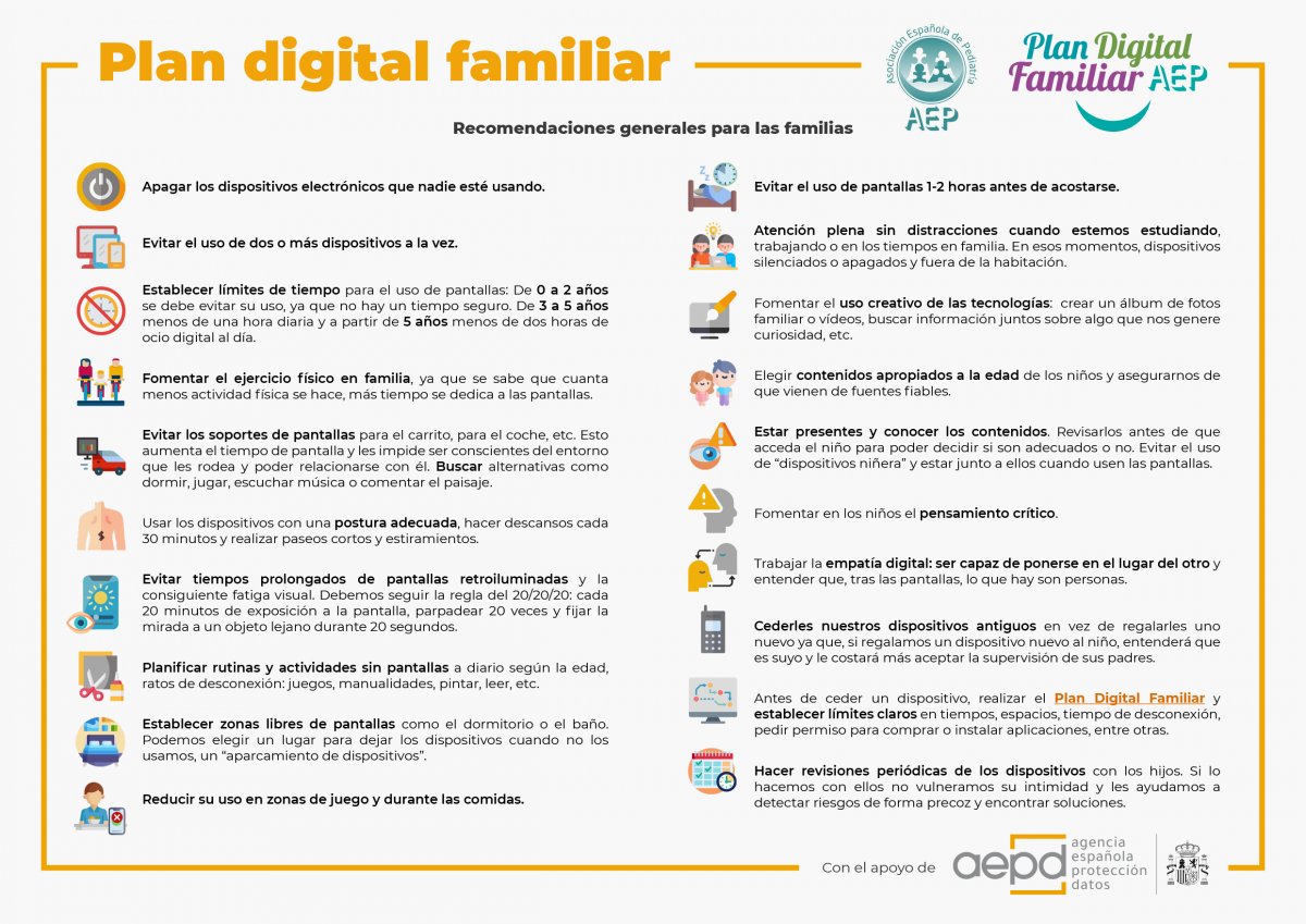 Recomendaciones Plan digital familiar